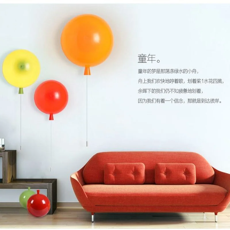 Современный дизайнерский настенный светильник s цветная шариковая лампа для