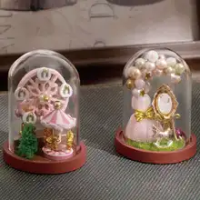 Gristmas Gift Diy Mini Doll House Toys for Children Furniture Miniature Wooden Miniaturas Dollhouse Birthday Gifts 003