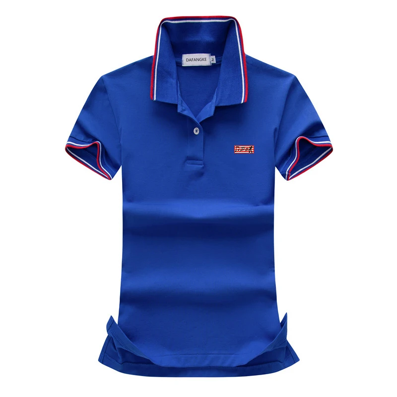 

Women's 100% cotton short-sleeved polos shirt, casual women's lapel slim-fit professional shirt, embroidery LOGO polos shirt