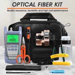 16pcsset ftth fiber optic tool kit with new fiber optical cutter and 10mw visual fault locator stripper tool free global shipping
