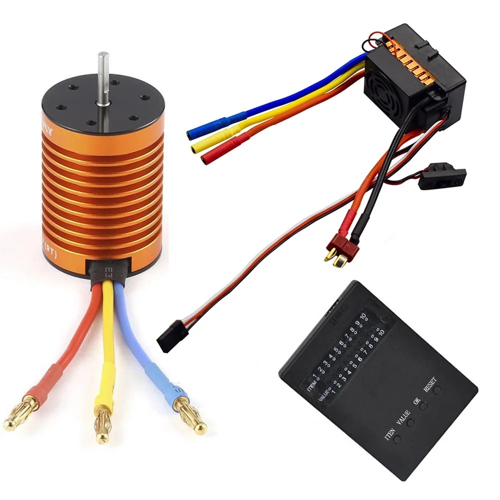 Package 2 OCDAY 10T 3930KV 4 полюса Бессенсорный бесщеточный мотор с 60A электронный регулятор скорости комбо набор для 1/10 RC автомобилей и грузовиков - Цвет: Package 2