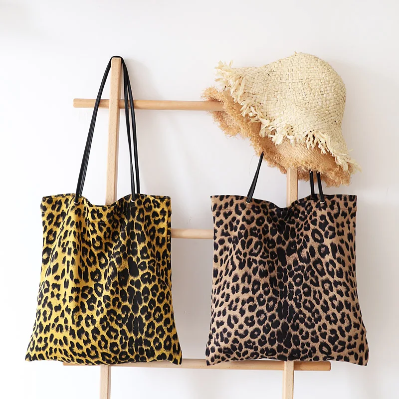 

YOJESSY vintage retro simple handbag fashionable leopard pattern casual cloth bag net red foreign fashion shoulder bag