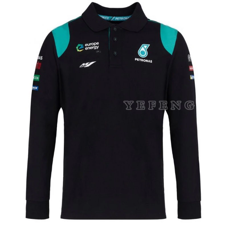 

NEW 2021 Season Petronas Printed For Yamaha POLO Shirt Ractory Racing Team Motocross Clothing Long Sleeve T-Shirt