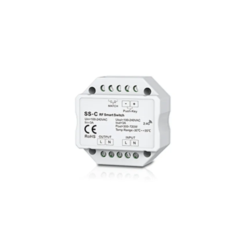 Нерегулируемый переключатель 100-240VAC 3A RF 2 4 ГГц и с кнопкой освещения тройной