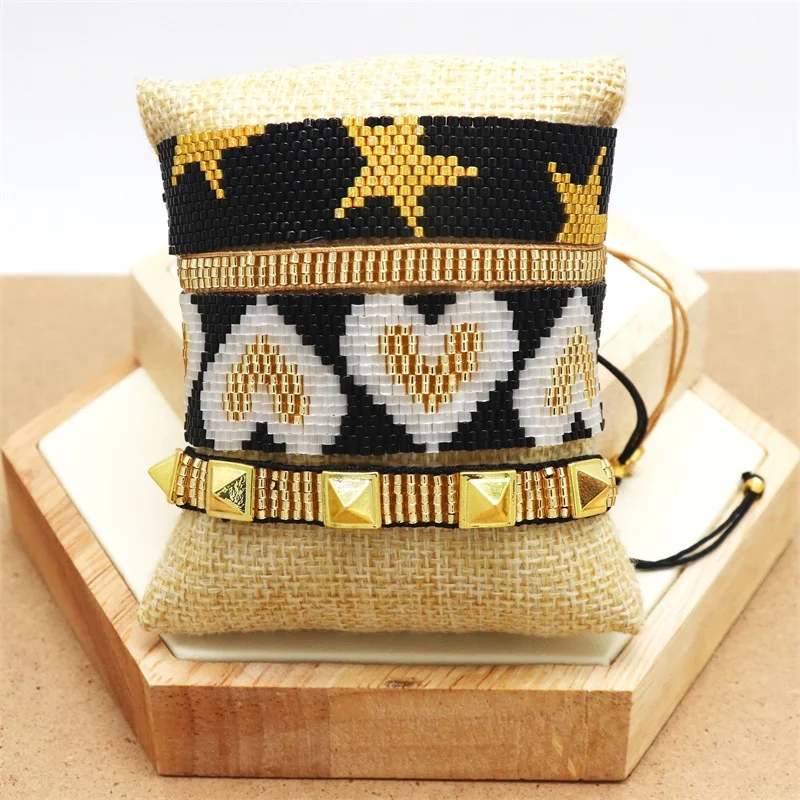 Комплект браслетов ZHONGVI Miyuki мексиканские браслеты с сердцем для женщин модные