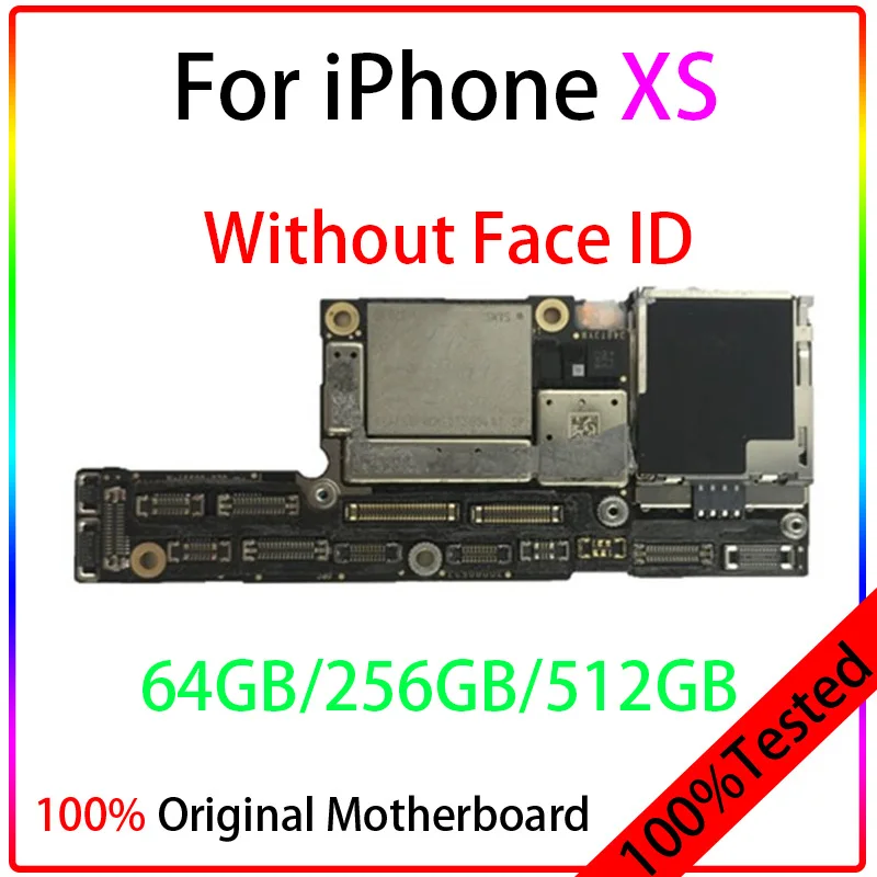

Original Free iCloud For iPhone XSMax Motherboard With / No Face ID Unlocked 64GB 256GB 512GB Full Chips Logic Board Support IOS