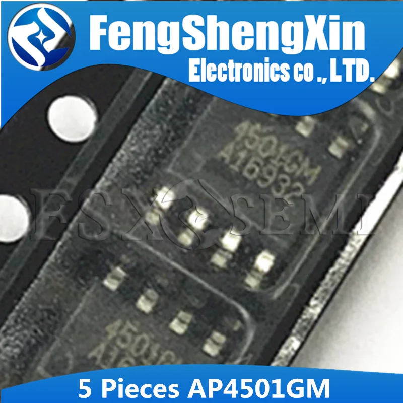 5 шт. AP4501GM SOP-8 4501GM SOP8 AP4501 SOP N и P-CHANNEL режим повышения мощности MOSFET | Электронные