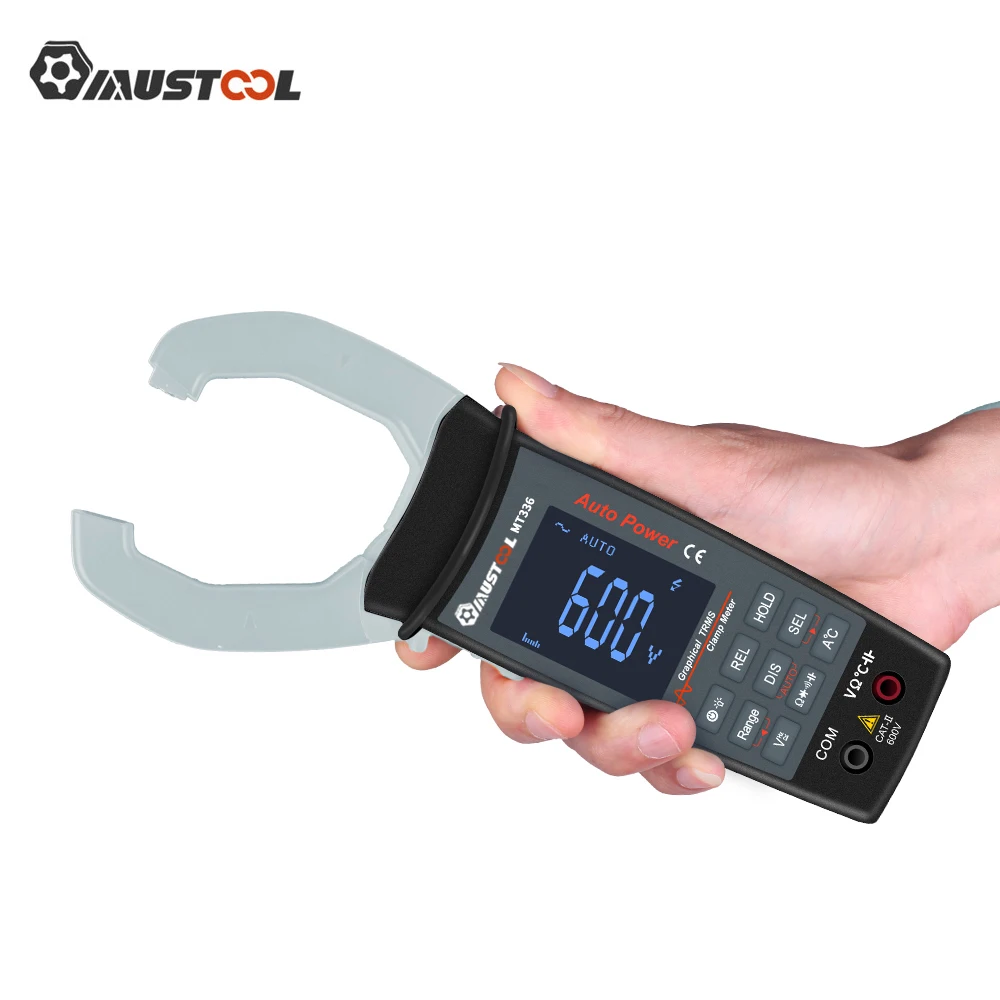 

MUSTOOL MT336 True RMS Digital Clamp Meter with AC V/A Waveform Display Multimeter Oscilloscope 2 in 1 Non-contact Measure 600V