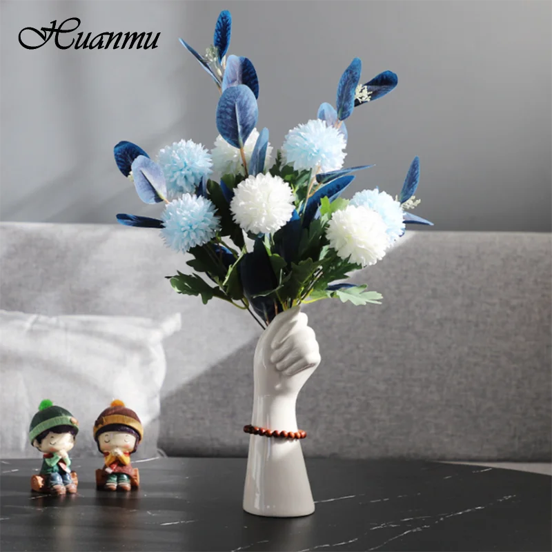

Nordic Vase Human Hand Arm Vases White Dried Flowers Modern Home Decor Room Vintage Decoration Ceramic Scandinavian Style Hot