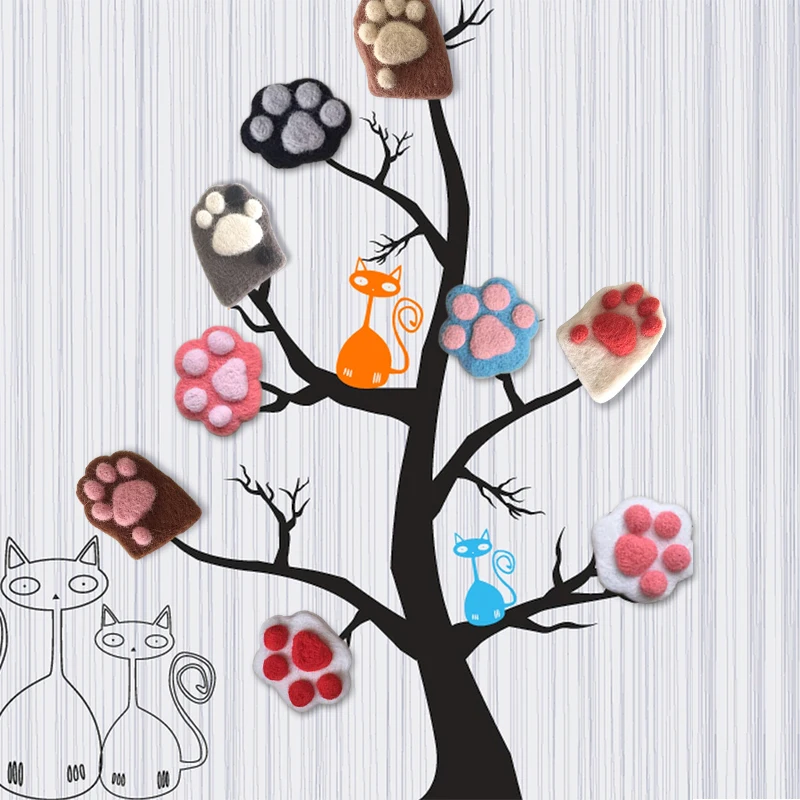 Шаблон из шерстяного войлока наборы для поделок с принтами животных когтей собак