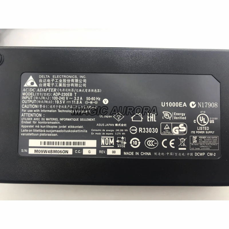 original for msi gt70 16f3 16f4 1762 gaming laptop adapter charger 19 5v 11 8a 230w adp 230eb t adp 230cb b power supply free global shipping