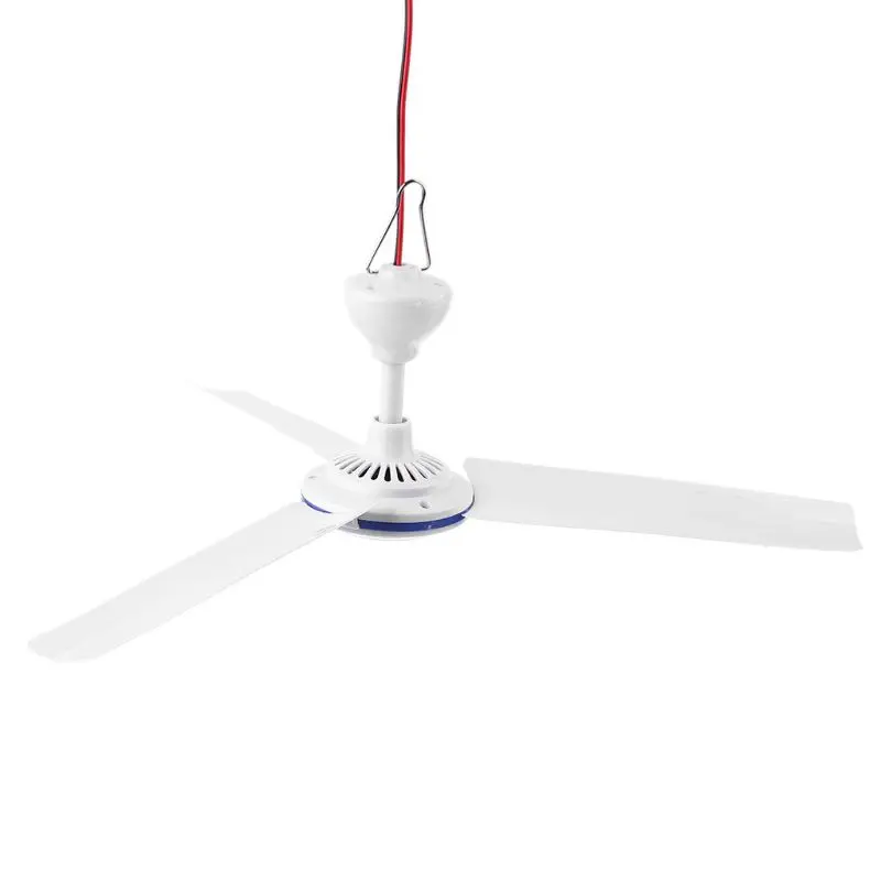 

2in1 AC 110V 220V DC 12V Adjust Speed Air Cooling Ceiling Fan Tent Hanging Fan