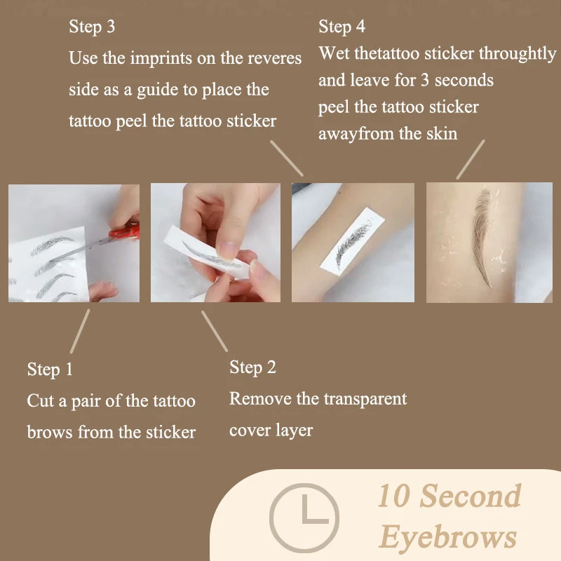 Волшебная 4D тату-наклейка для бровей ложные брови долговечная супер водостойкая