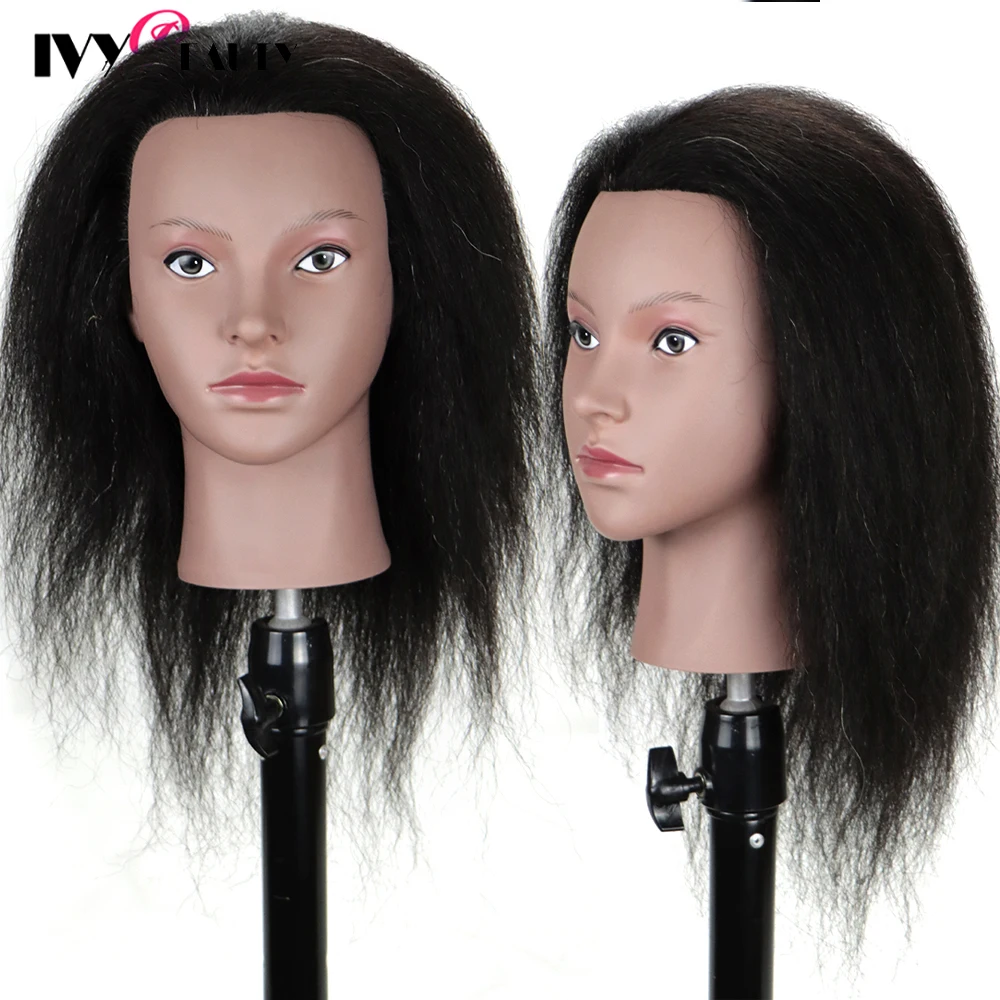 Голова манекена с реальными волосами искусственная голова для тренировок