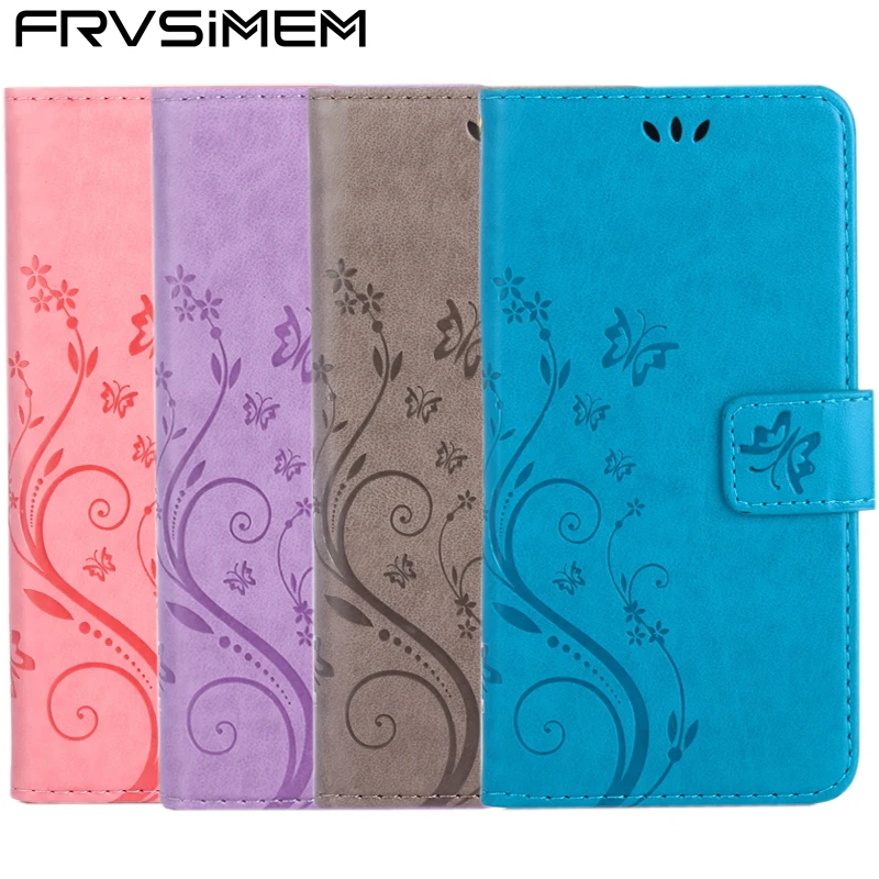 Кожаный чехол книжка с бабочками и цветами для iphone 11 Pro XS Max XR XsMAX X 10 5 6 6s 7 Plus 8 plus