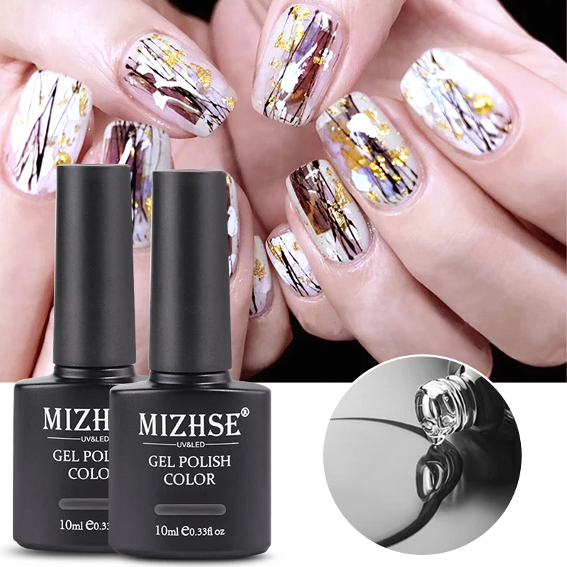 

MIZHSE 10ML Nail Foils Gel Transfer Decoration Clear Adhesive Nail Art Tools Nails DIY Nail Beauty Stickers Accessories