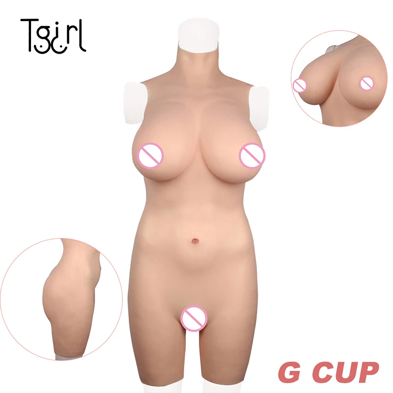 Кросс платье Tgirl с чашкой G силиконовое Полноразмерное боди вагинальной трубкой и