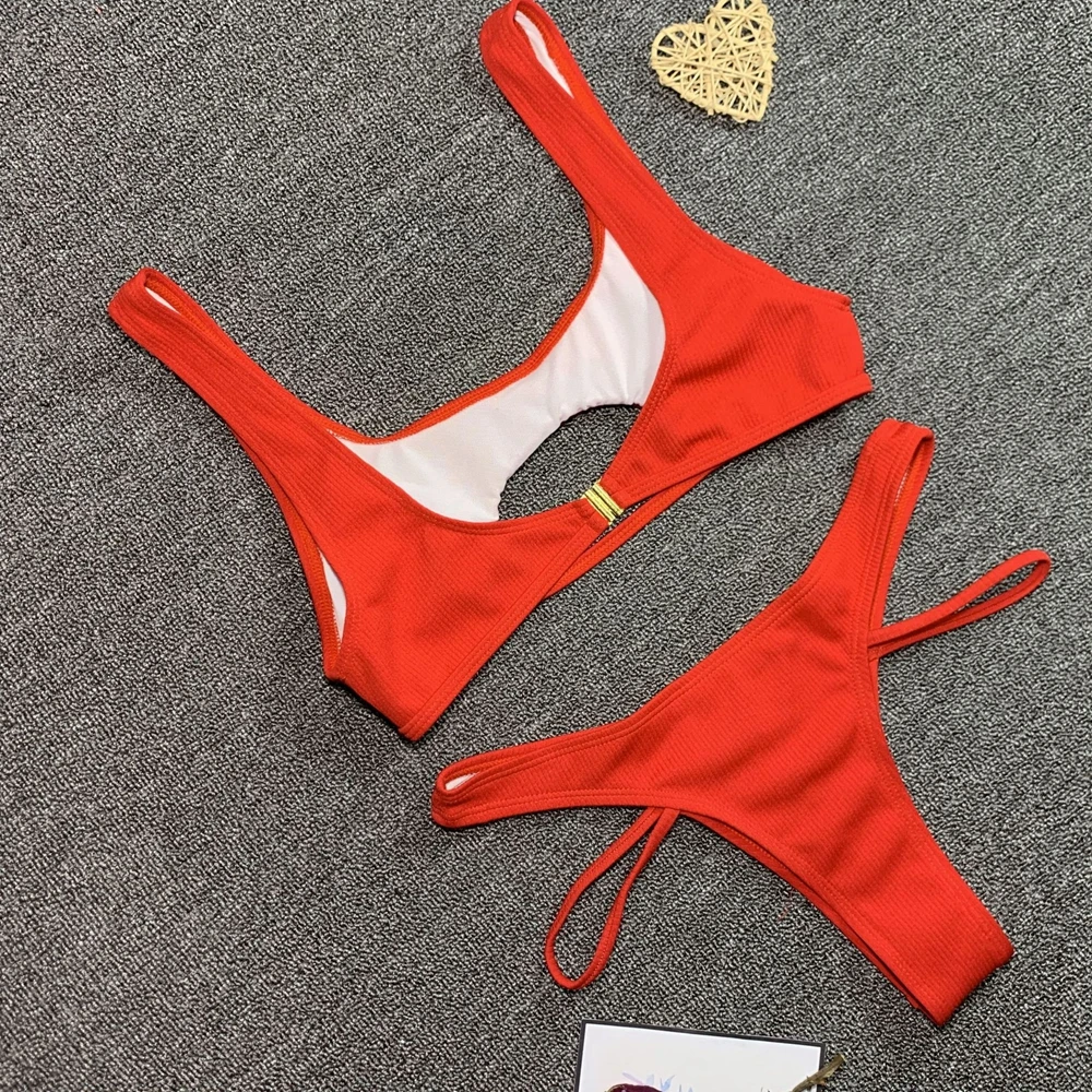 

Sexy Hollow Out Bikini Swimwear Women Swimsuit Female Two Pieces Bikini Set Bather Bathing Suit Summer Beach Wear Swim Lady