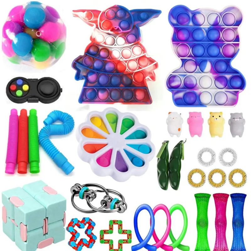 fidget toys antistress toy set stretchy strings push gift pack adults children squishy sensory anti stress relief figet toys kit free global shipping