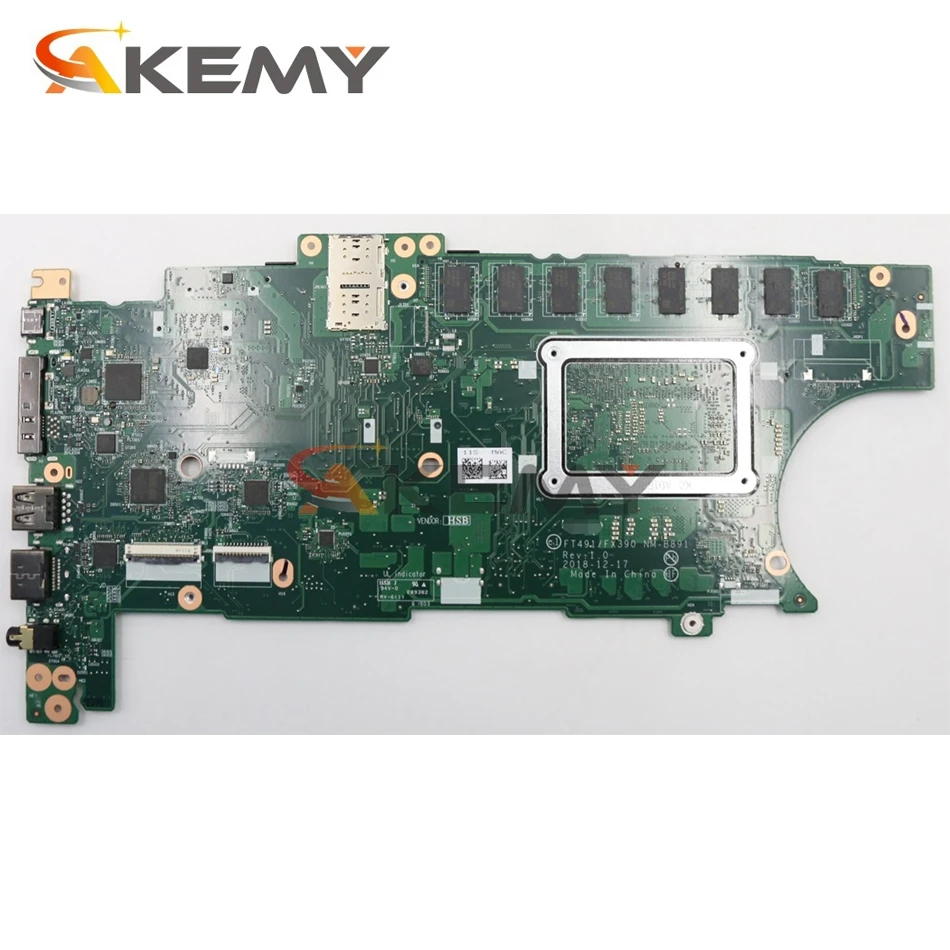 akemy for lenovo thinkpad t490s laptop motherboard nm b891 w i7 8565u 8665u 8gb ram fru 01hx964 01hx940 01hx942 01hx912 01hx910 free global shipping