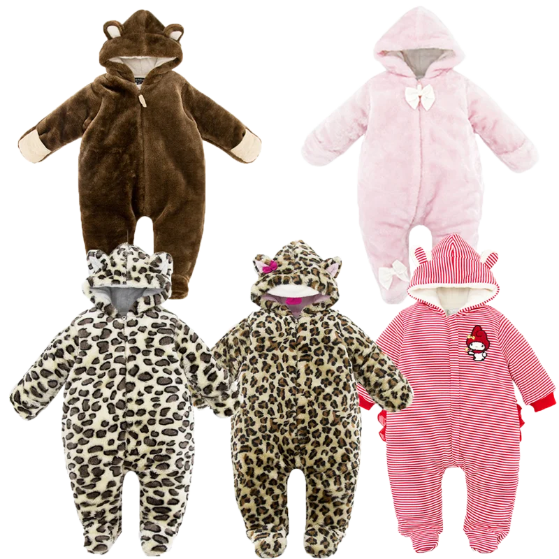 Зимняя одежда для новорожденных Honeyzone флисовый комбинезон с длинными рукавами