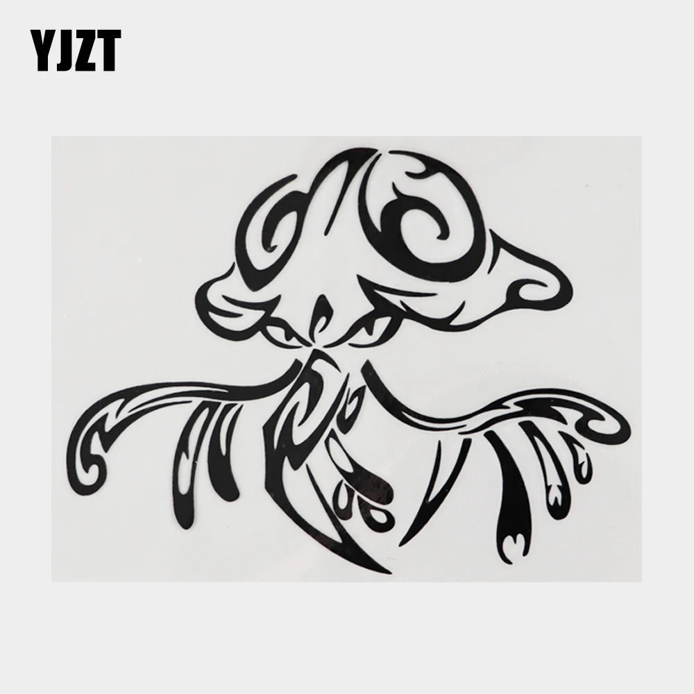 

YJZT 14.2CM×10.7CM Marine Animal Ferocious Jellyfish Decal Car Sticker Vinyl Black/Silver 18A-0545