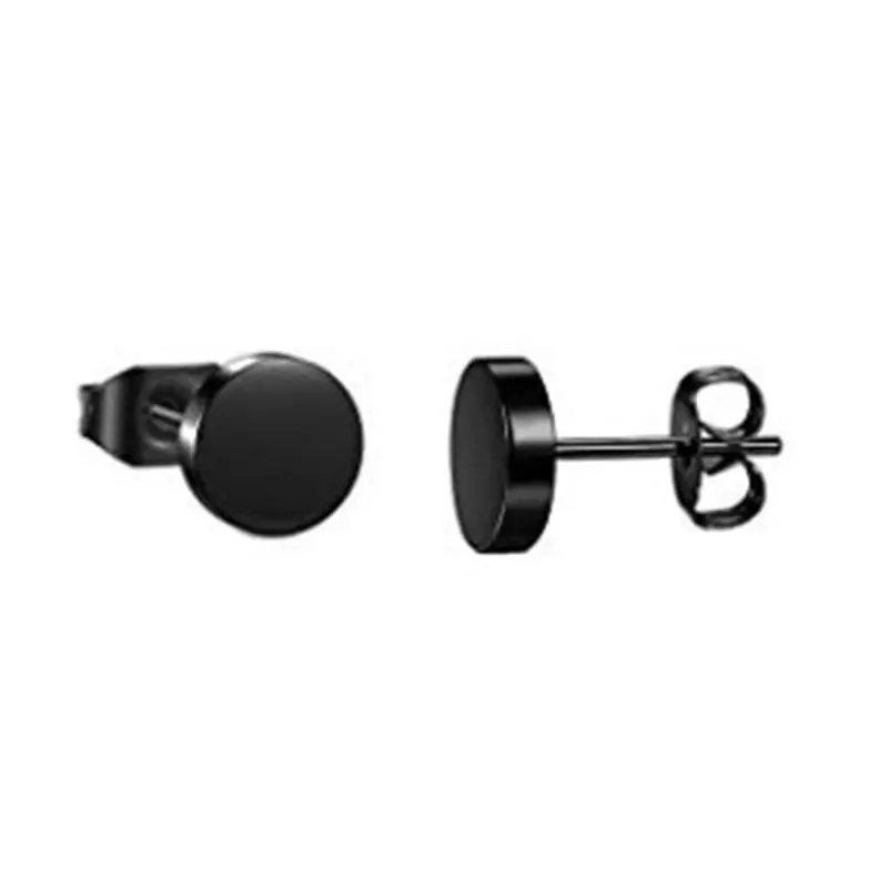 

6 Pair/set Trend Men Women Stainless Steel Personality Punk Earrings Unisex Ear Buckle Stud Jewelry