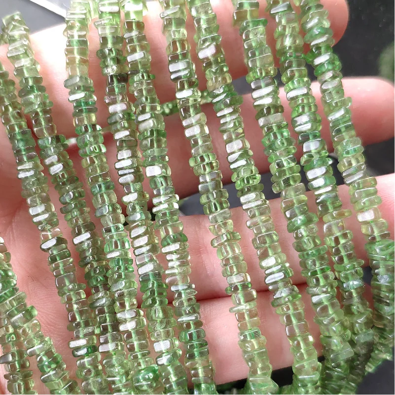 Бусины AAAA зеленые квадратные 3 6 мм для бижутерии ожерелья 40 см|Бусины| |