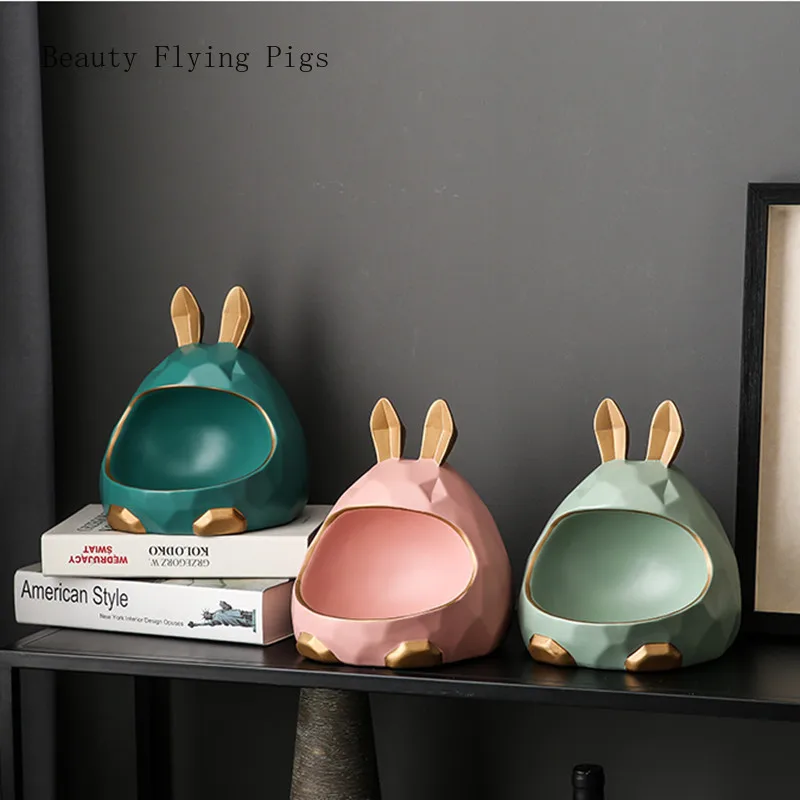 

Creative Resin Storage Box Ornaments Household Living Room Key Jewelry Organizer Desktop Decoration Sculpture Crafts Home Decore