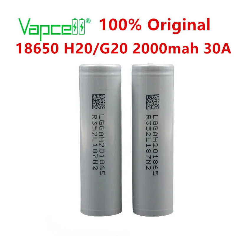 1 доллар купон Vapcell оригинальный H20 / G20 18650 2000 мАч 30A батарея с высоким потоком