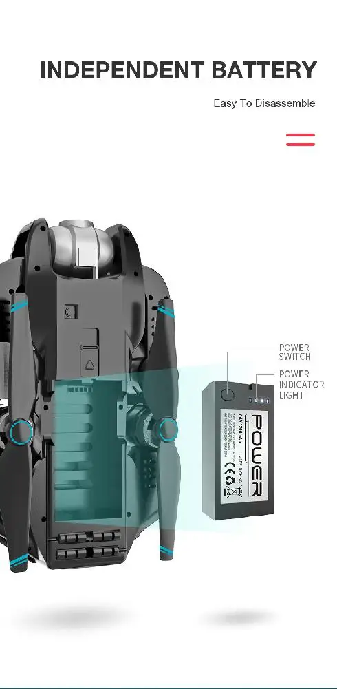 Дрон Профессиональный 4K/1080P Квадрокоптер с камерой RC Вертолет Удержание высоты Безголовый режим FPV игрушки для взрослых детей.