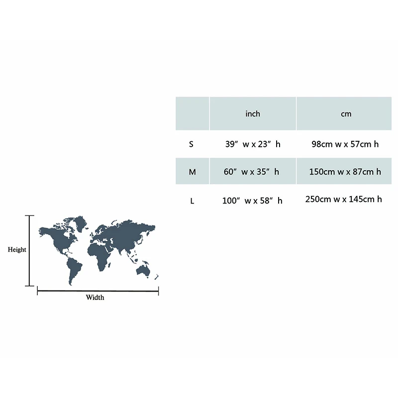 

World Map Wall Decal Bedroom Decor