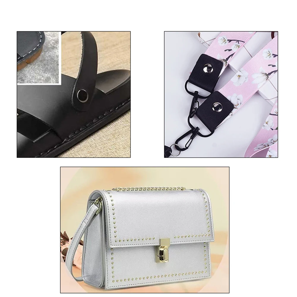 Заклепки для кожи трубчатые 4 цвета с двумя колпачками фиксирующими