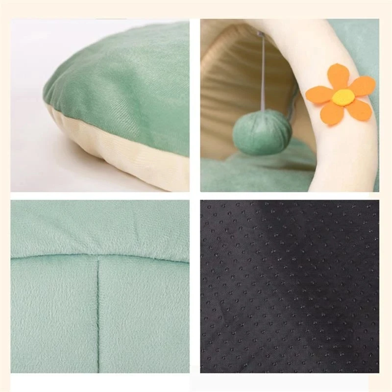 Милый домик для кошки кровать собаки Конура съемный спальный мешок с шариком