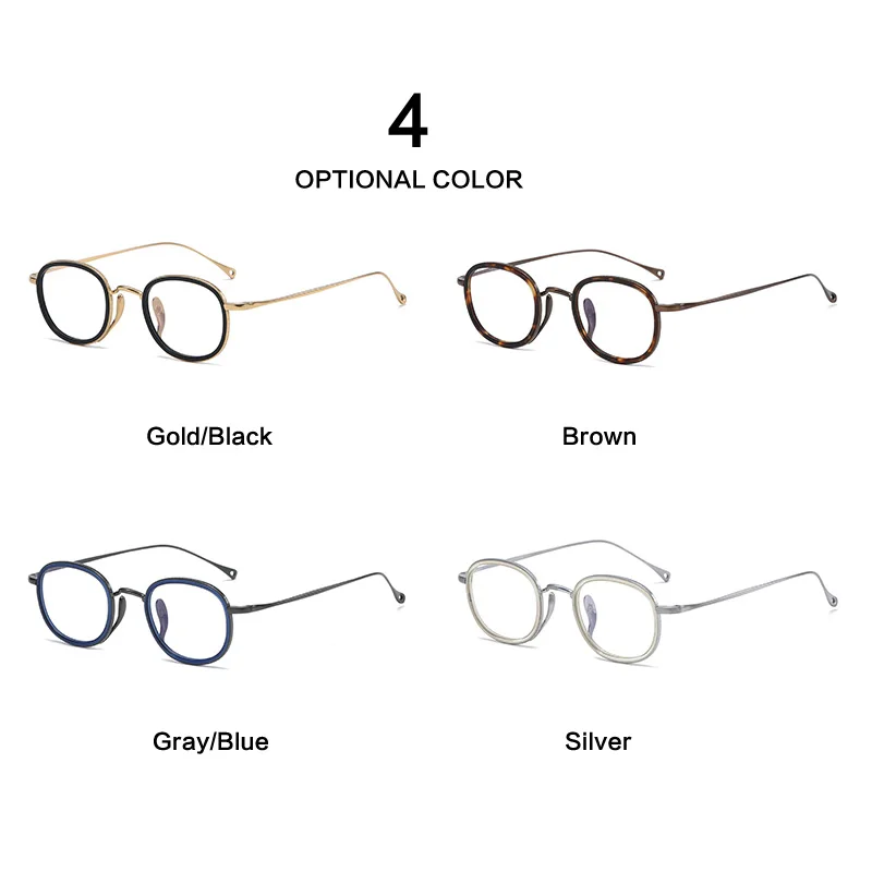 Овальные очки из чистого титана маленькая оправа для очков женские близорукости