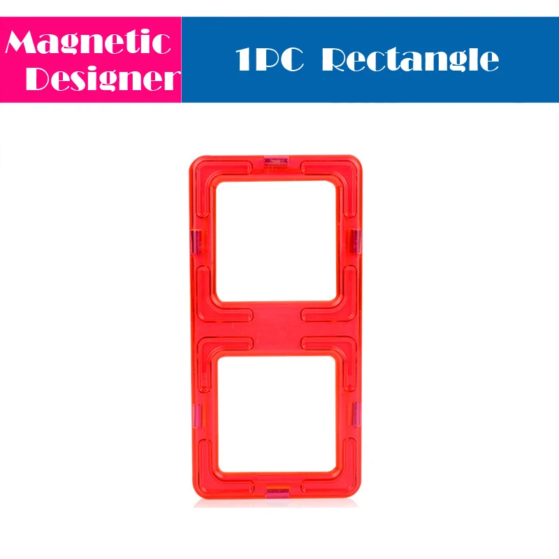 1pc rectangle 1 шт. Большие размеры магнитные блоки строительные игрушки дизайнерские магнитные кирпичи аксессуары модель и строительные игрушки для детей Подарки - Цвет: 1pc rectangle