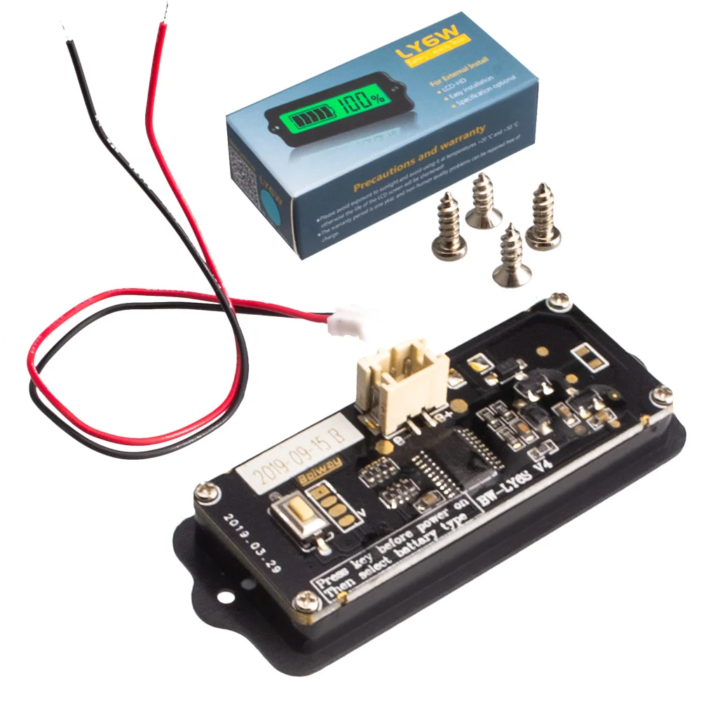 Внешний ЖК дисплей цифровой индикатор емкости батареи тестер для свинцово