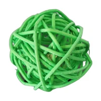 rattan ball with bell durable cage shape easy to carry wide application bright colored cage shape portable cat rattan ball