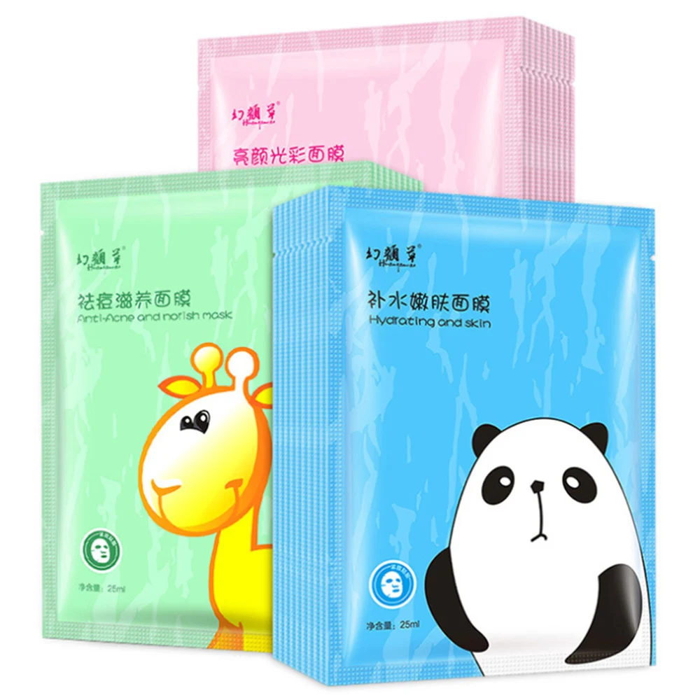 1 шт. милая маска для лица с изображением животных свежая против прыщей