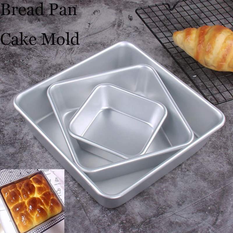 DIY Cake Mold Bread Pan Toast Tray Mould Non-stick Baking Tools Kitchen Tool Round Rectangular Shape | Дом и сад