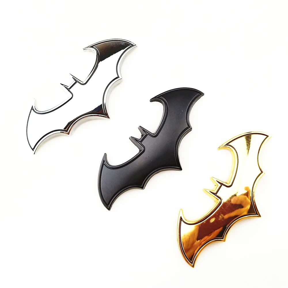 3D наклейки на автомобиль классная металлическая Летучая мышь с логотипом