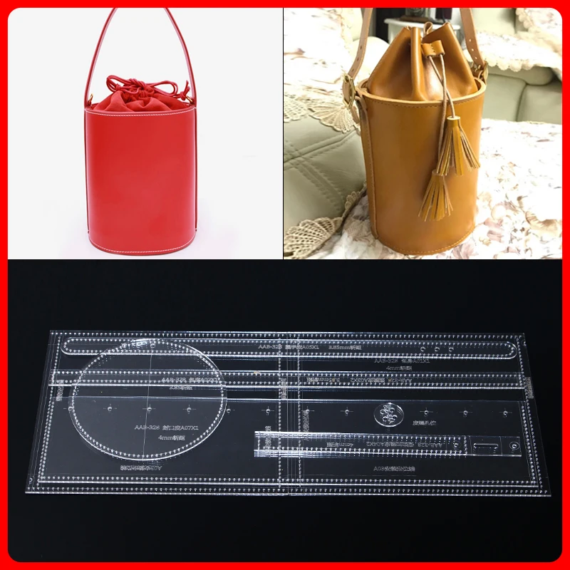 1 комплект кожаная сумка-ведро ручной работы сумка на одно плечо через акриловая