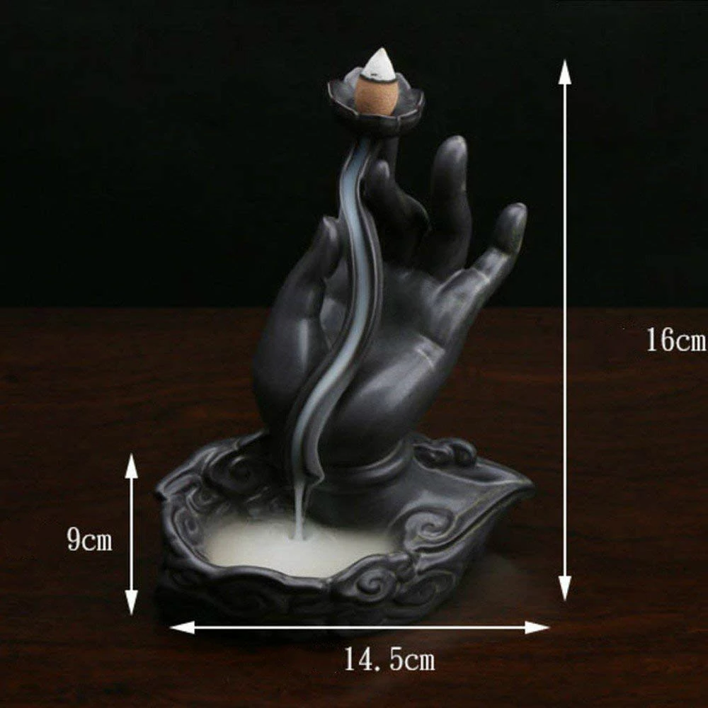 Благовония-n-Wish Будда Лотос буддизм украшение водопад дым ручная печь башня