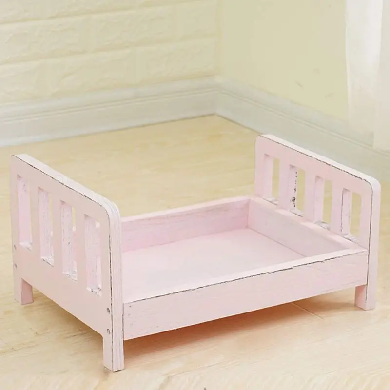 

Newborn Photography Props Wood Bed Infant Poses Detachable Background Props K1MA