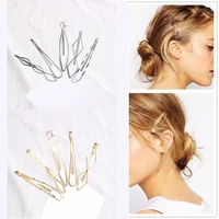 50setlot 5pcsset diy simple multi alloy geometry rhombus hair clips pearl hairpins hair styling tools accessories ha1462