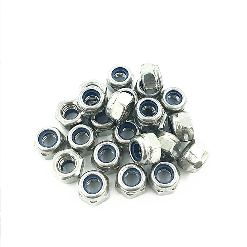 

170Pcs 7 Sizes 304 Stainless Steel Nylon Lock Nut Assortment Kit M3 M4 M5 M6 M8 M10 M12 Nylon Insert Locknut