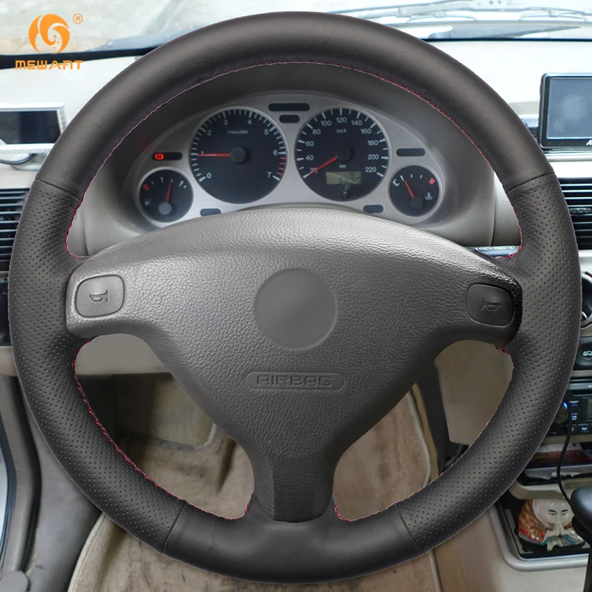 MEWANT черный чехол рулевого колеса автомобиля из натуральной кожи для Buick Sail Opel Astra G
