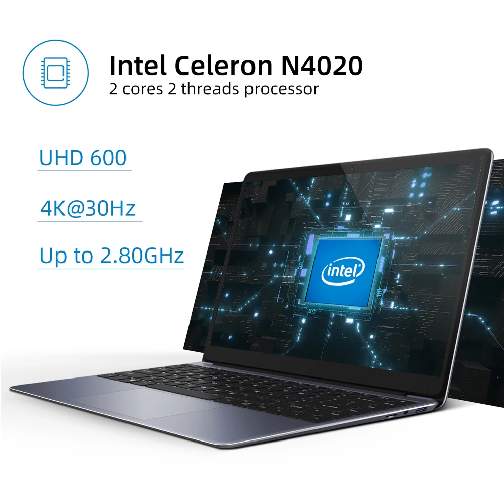 Ноутбук CHUWI HeroBook Pro 14 1 дюйма FHD экран Intel Celeron N4020 два ядра 8 Гб ОЗУ 256 SSD 1920x1080 Windows 10 |