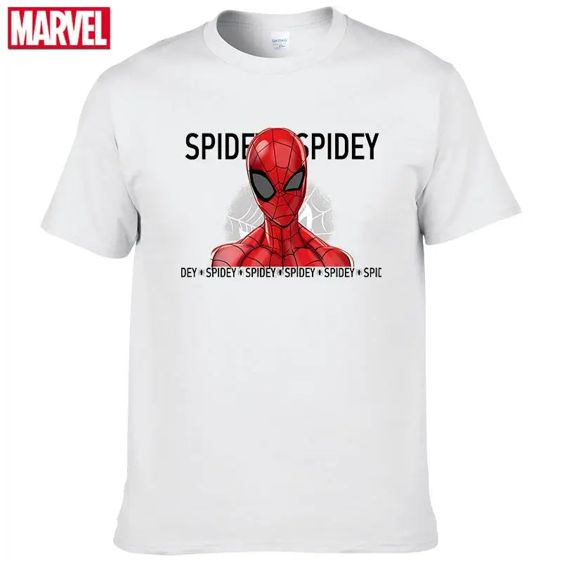 Marvel The Avengers Spider Man t shirt Short sleeve tee Men's T-shirts with short sleeves 2021 Summer graphic shirts Tops #58 | Мужская