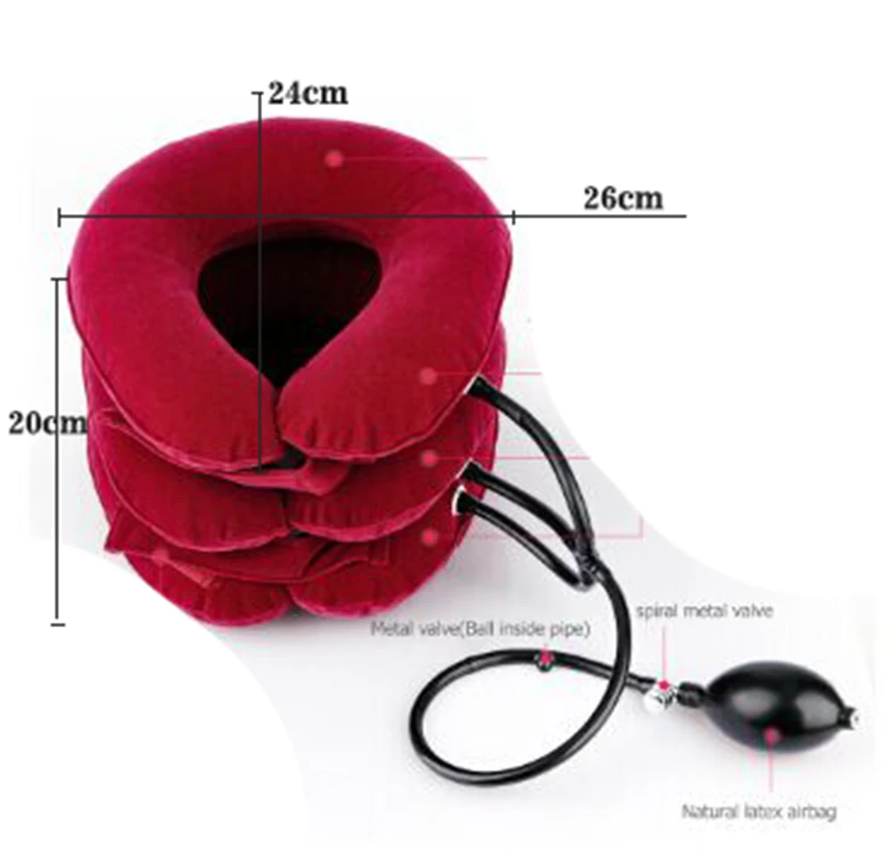 Надувной шейный ошейник подушка для поддержки позвонков ортопедический массаж